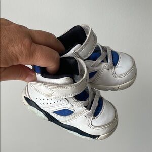 Nike Kids White and Blue Sneakers